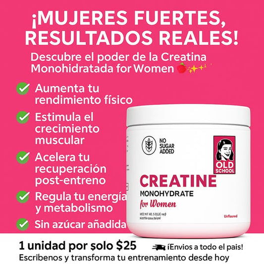 OBSERBA RESULTADOS EN EL GIMNASIO CON  CREATINA MONOHIDRATA PRO OLD SCHOOL